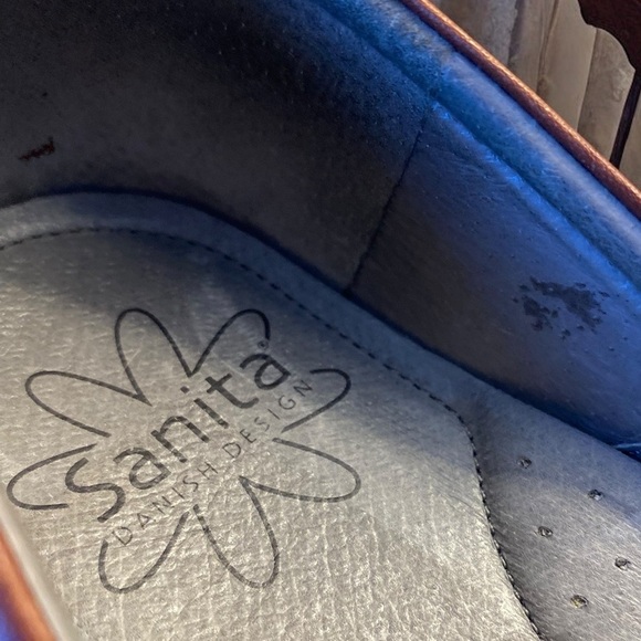 🌟 Sale Sanita Red Leather Clogs Shoes Size 39 - Picture 12 of 14